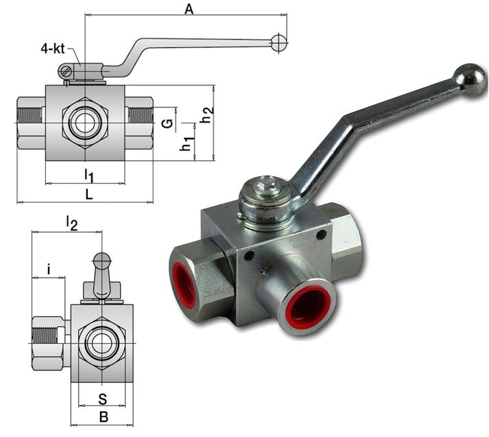3 Way High Pressure Ball Valve Technical Specification