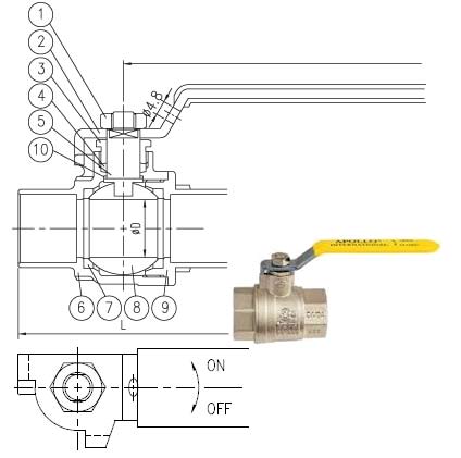 600 CWP/150 SWP, Full Port, Solder Ends Ball Valve