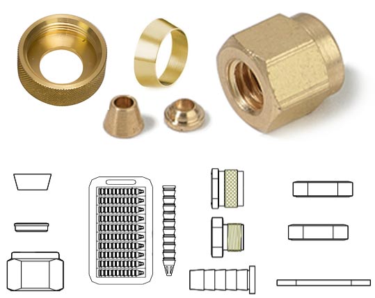 UNS C23000 Brass Tube Fitting Accessories