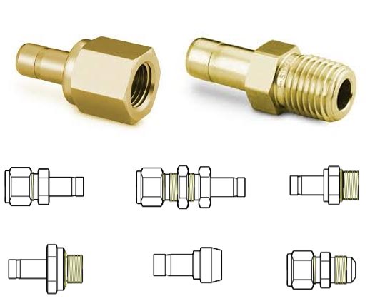 Red Brass C23000 Port Connector