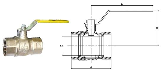 C3604 Brass Cw617n Pn40 Valve dimensions