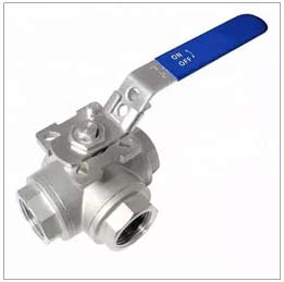 L port SS304 Stainless Steel Body 3 Way Ball Valve L port SS304 Stainless Steel Body 3 Way Ball Valve