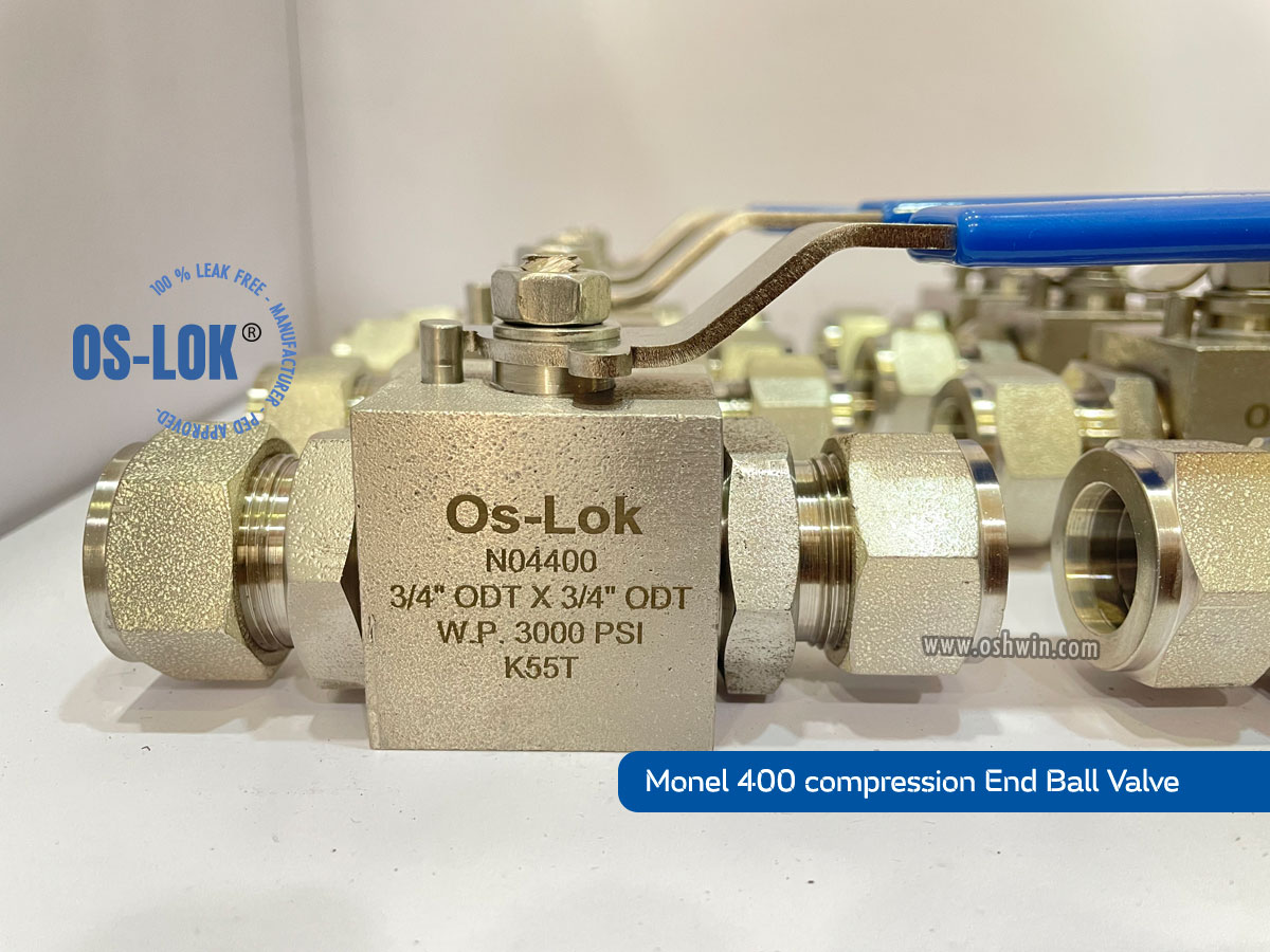 Monel 400 compression End Ball Valve