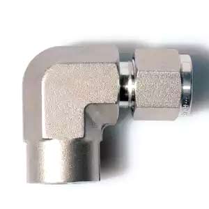 SS316 Double Ferrules Female Elbow Tube Fittings