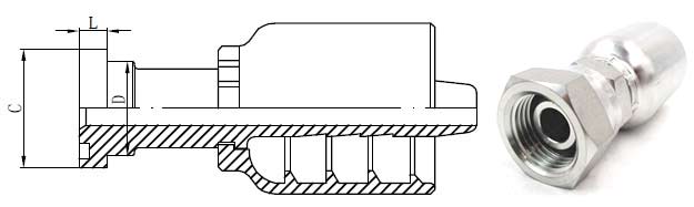 Stainless Steel High Pressure Hydraulic Fittings dimensions