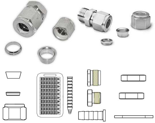ASTM A182 SS 316 Tube Fitting Accessories
